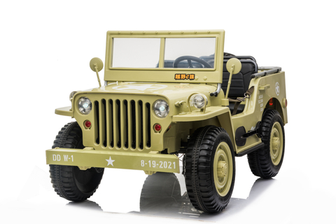 24V Remote Control Kids Willy Jeep Ride on Car with Three Seater 