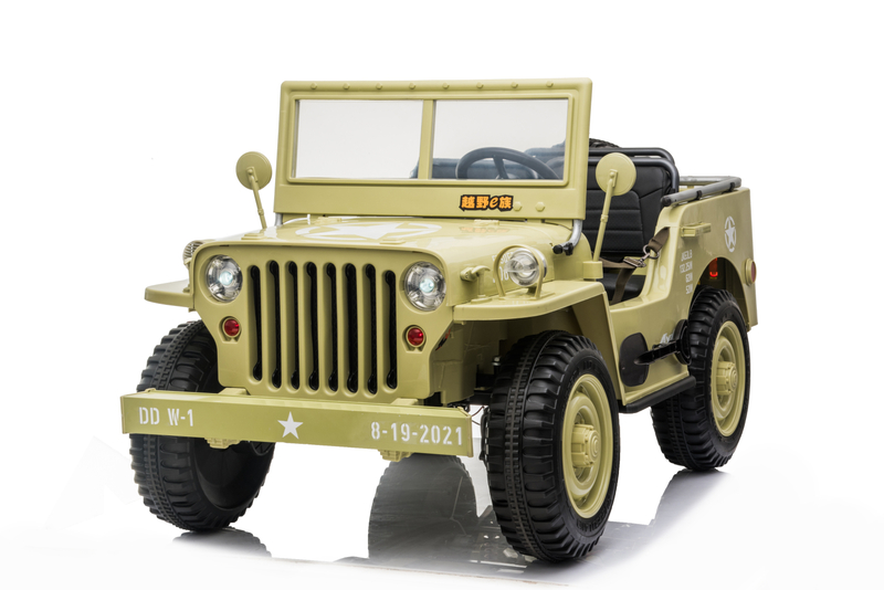 24V Remote Control Kids Willy Jeep Ride on Car with Three Seater 